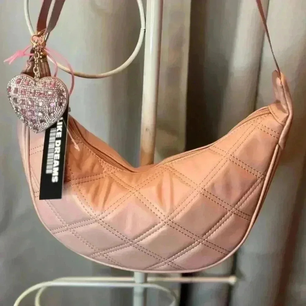 Like Dreams Pink Quilted Crossbody bag